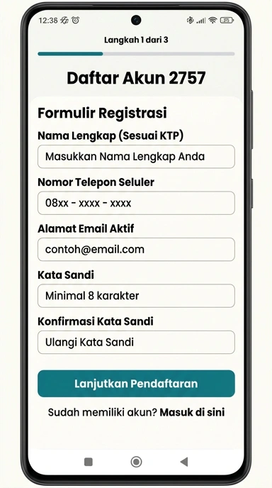 Panduan Registrasi Akun Baru 2757 untuk Android