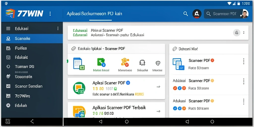 Gambar antarmuka aplikasi Scanner PDF 77WIN yang user-friendly