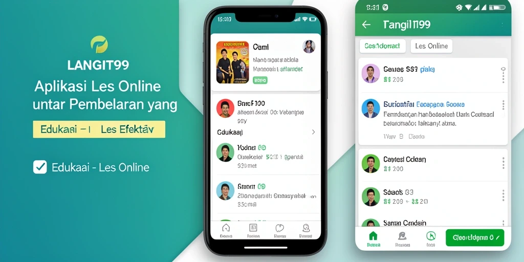 Tampilan antarmuka aplikasi LANGIT99 yang ramah pengguna.