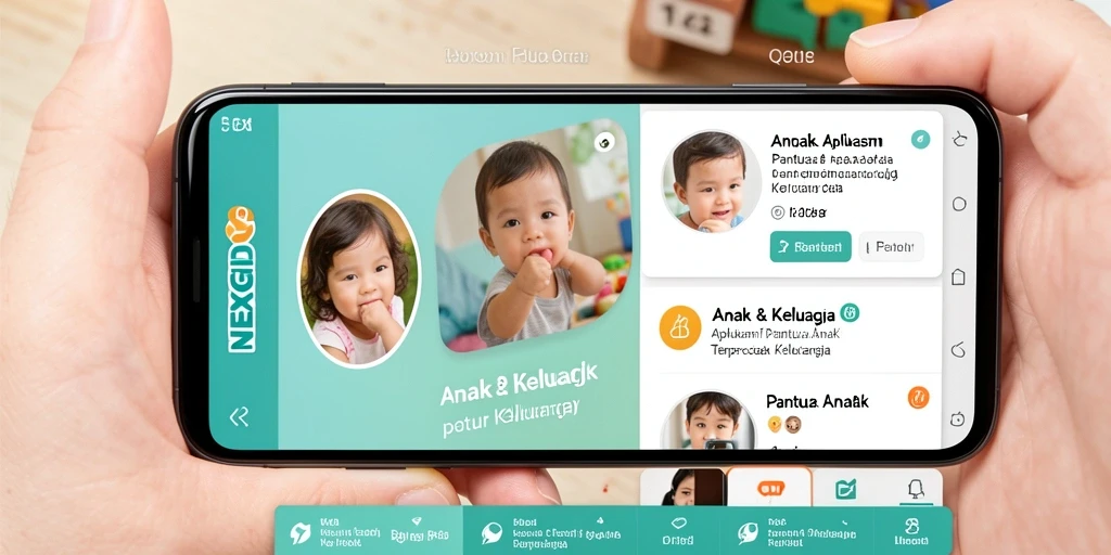 Tampilan antarmuka NEXGID yang user-friendly untuk pemantauan anak.