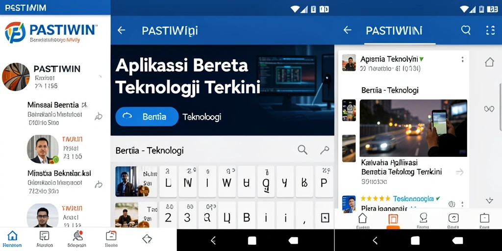 Tampilan antarmuka PASTIWIN dengan berita teknologi terbaru.