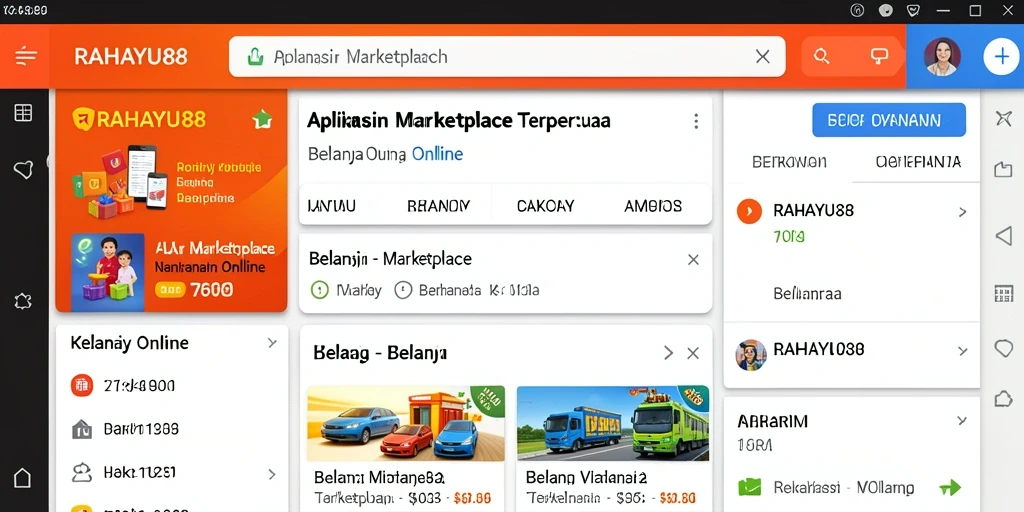 Antarmuka aplikasi RAHAYU88 yang memudahkan belanja online.