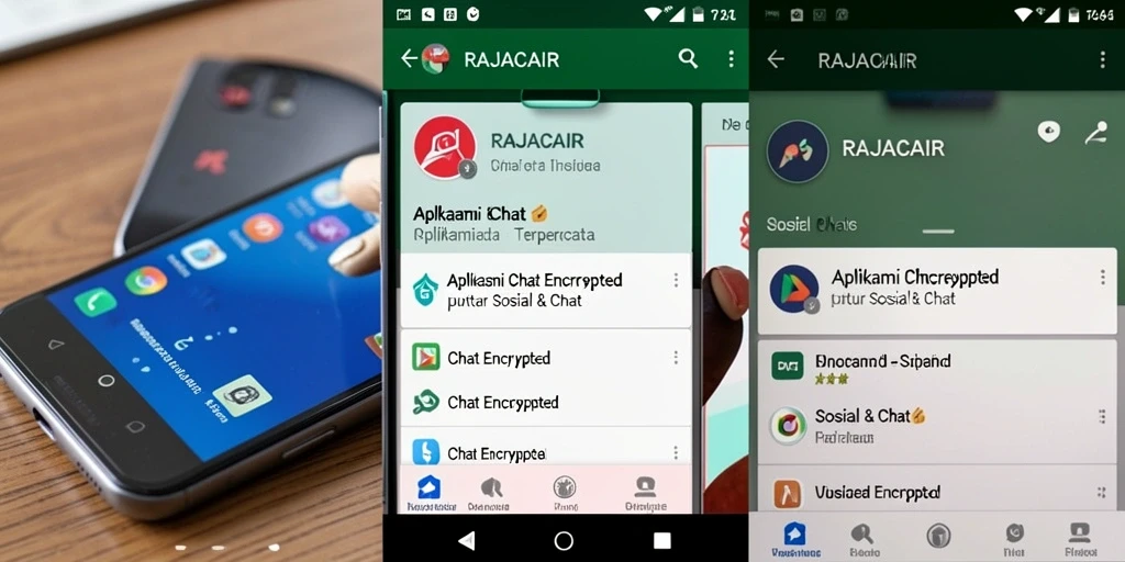 Antarmuka RAJACAIR yang ramah pengguna dan aman untuk Chat Encrypted.