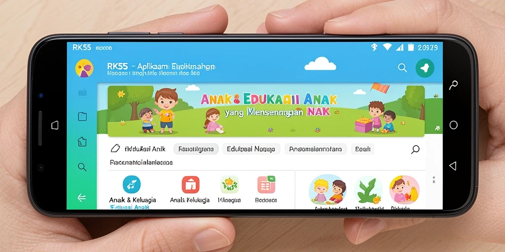 Antarmuka interaktif RK55 untuk Edukasi Anak yang menyenangkan.