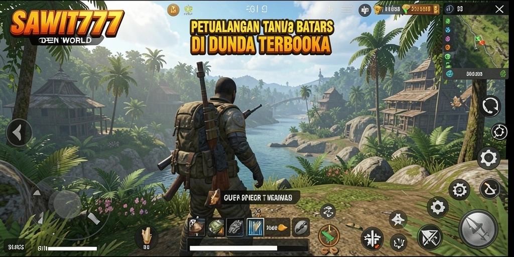 Tampilan menarik dari dunia terbuka dalam SAWIT777.