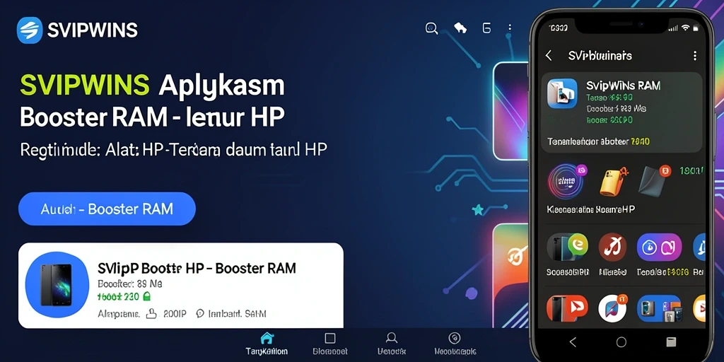 Tampilan antarmuka SVIPWINS yang sederhana dan fungsional untuk Boosting RAM.