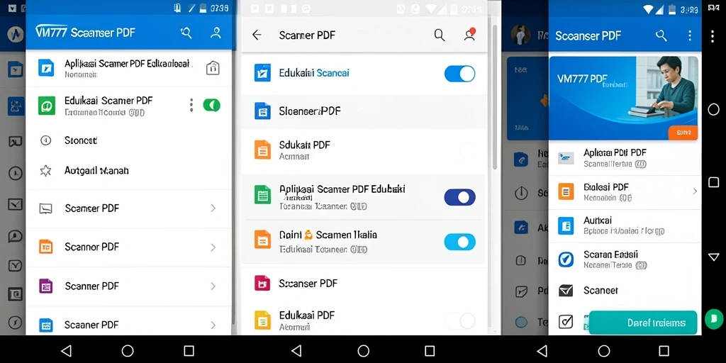 Tampilan antarmuka aplikasi VM777 yang user-friendly dan fungsional.